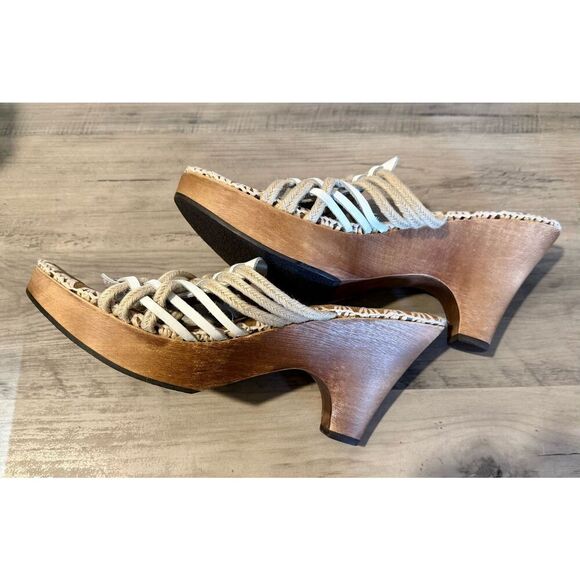 Sam Edelman Wood Platform Slip On Sandals Women’s Size 10 - Picture 3 of 9